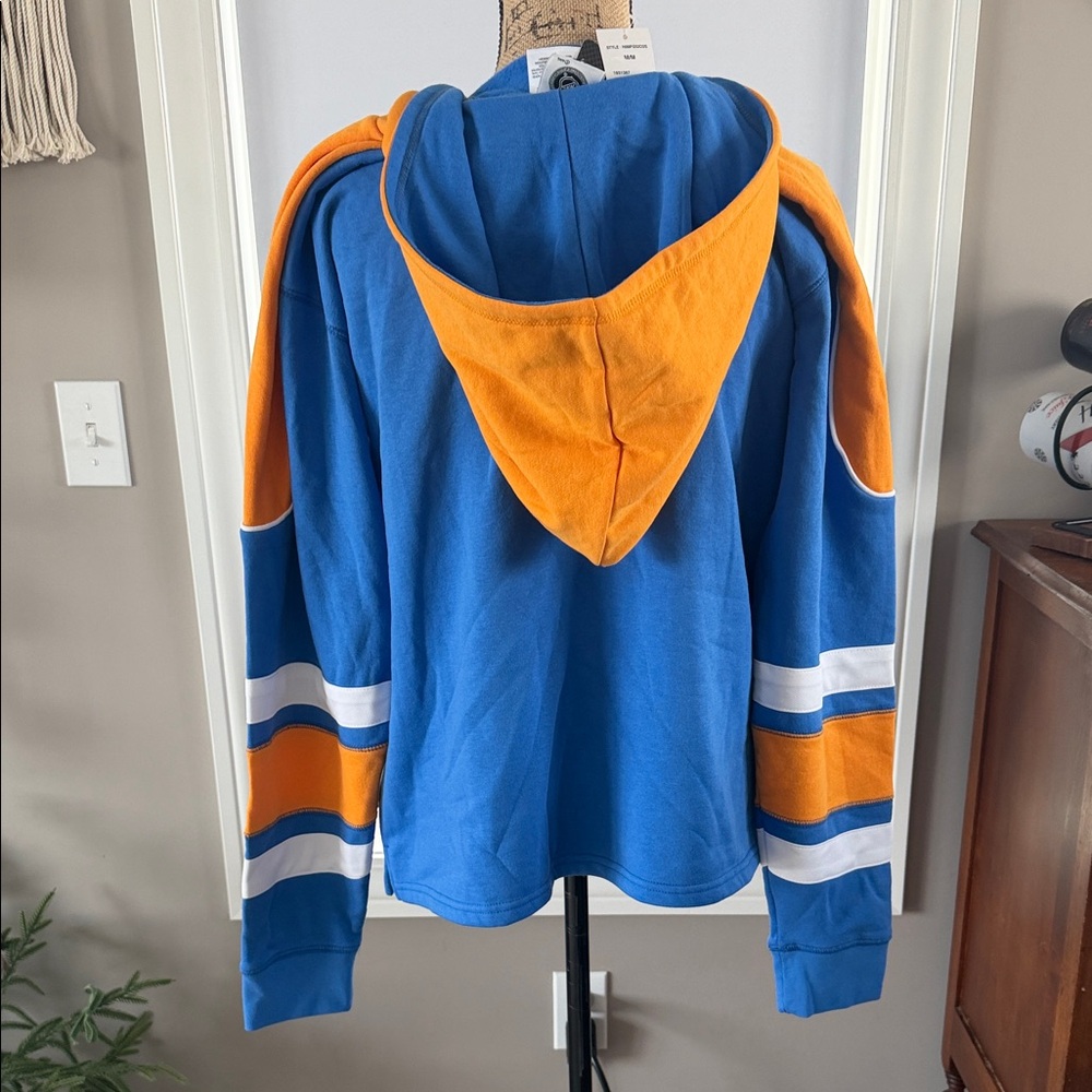 NHL St. Louis Blues Blue and Orange Hoodie Size Medium Unisex - Picture 2 of 5